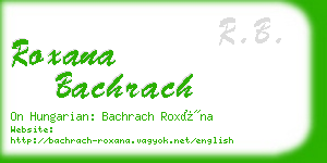 roxana bachrach business card